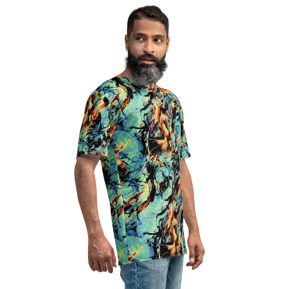 Tidal Flame on Men's Crew Neck T-Shirt — Right