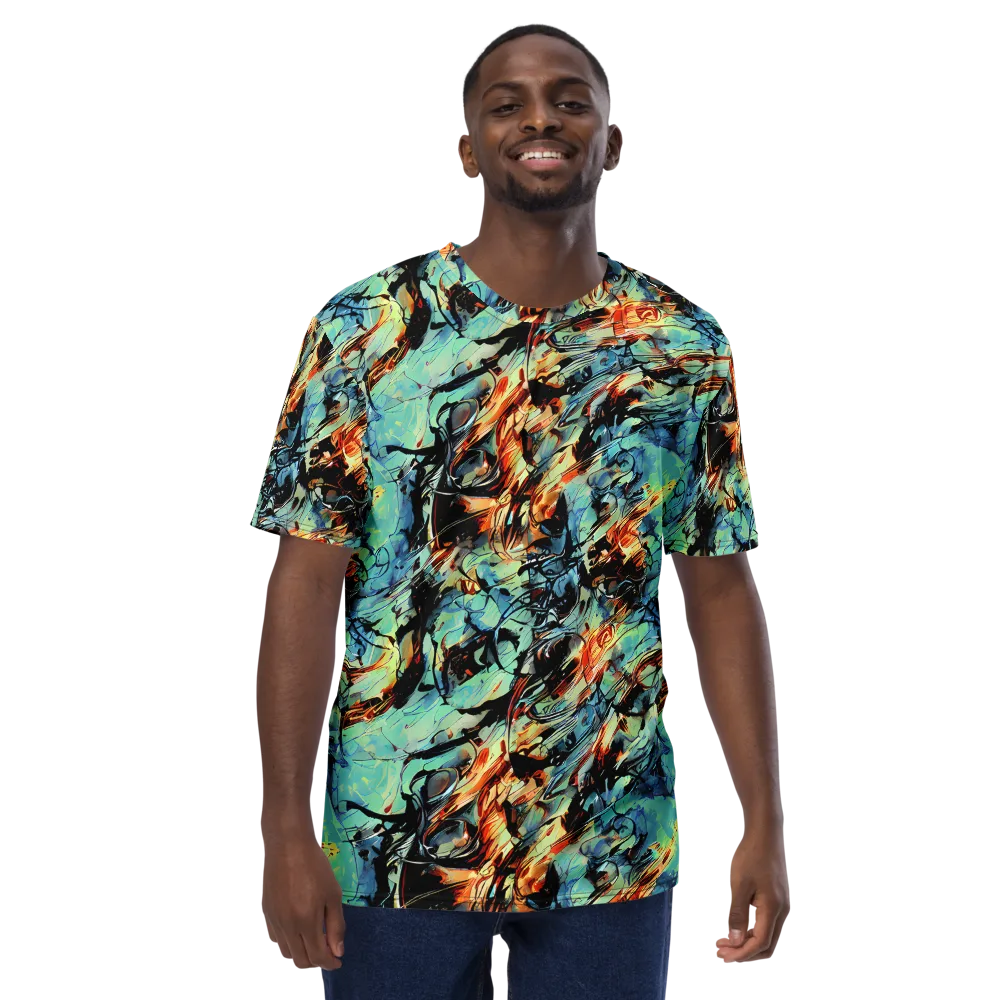 Tidal Flame on Men's Crew Neck T-Shirt — Front