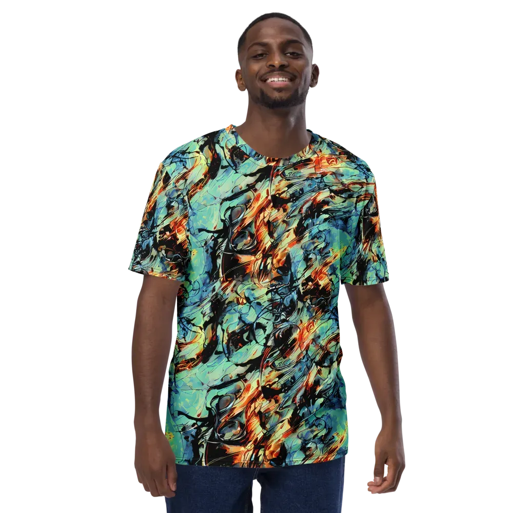 Tidal Flame on Men's Crew Neck T-Shirt — Front