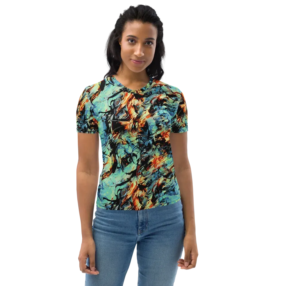 Tidal Flame on Women's Crew Neck T-Shirt — Front