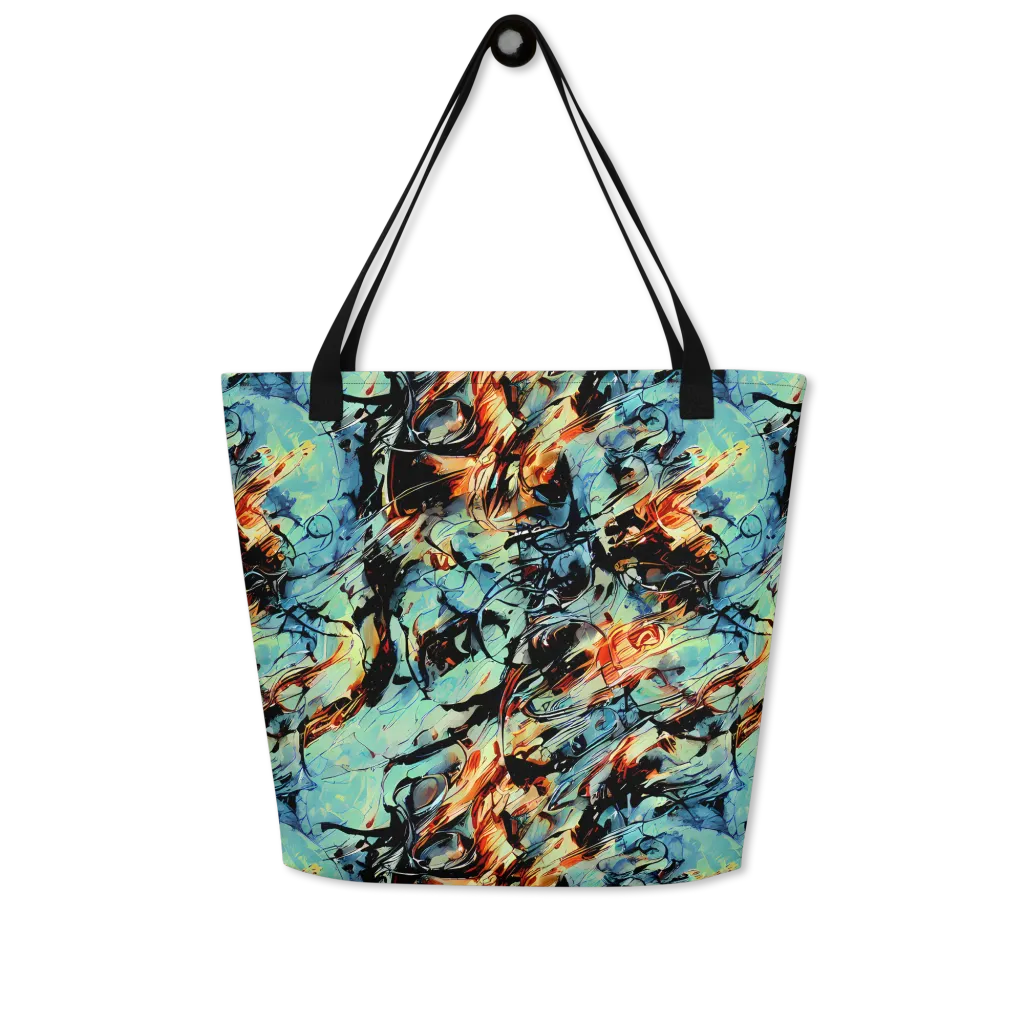 Tidal Flame on Large Tote Bag W/ Pocket — Front