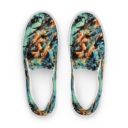 Tidal Flame on a Women's Slip-On Canvas Shoes
