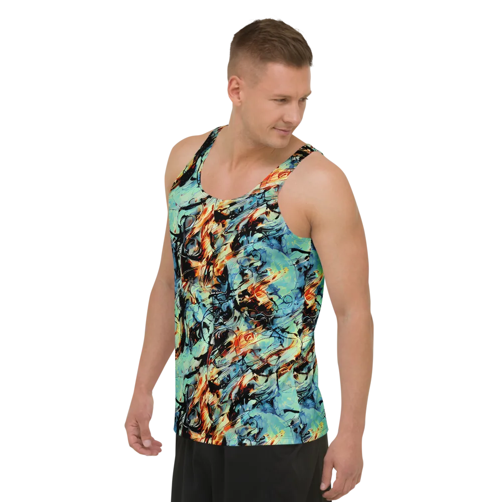 Tidal Flame on Men's Tank Top — Left Front