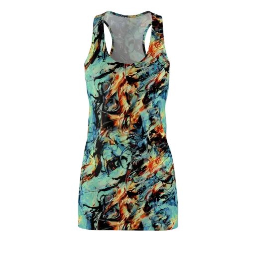 Tidal Flame on a Racerback Dress