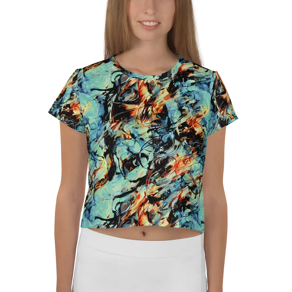 Tidal Flame on Crop Tee — Front