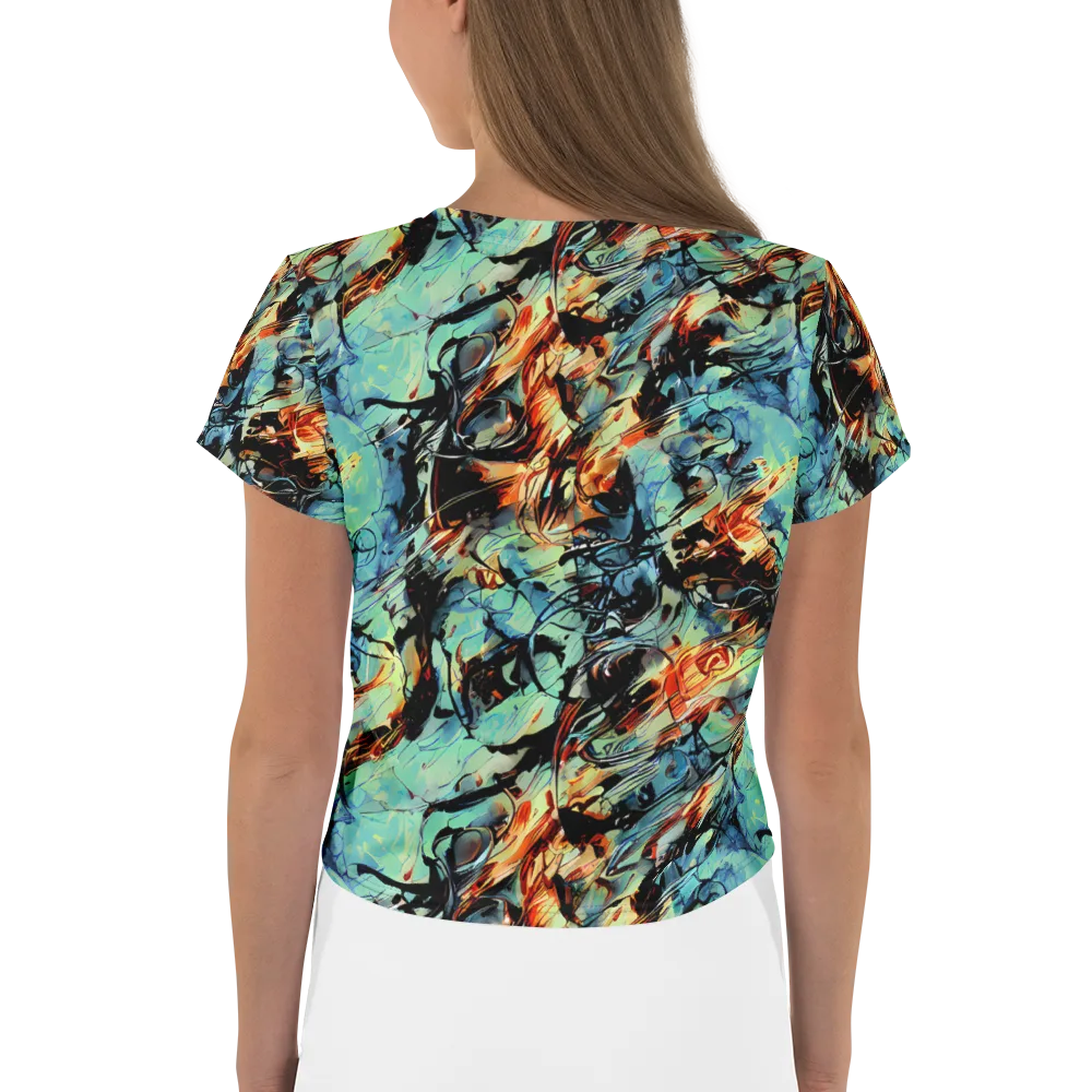 Tidal Flame on Crop Tee — Back