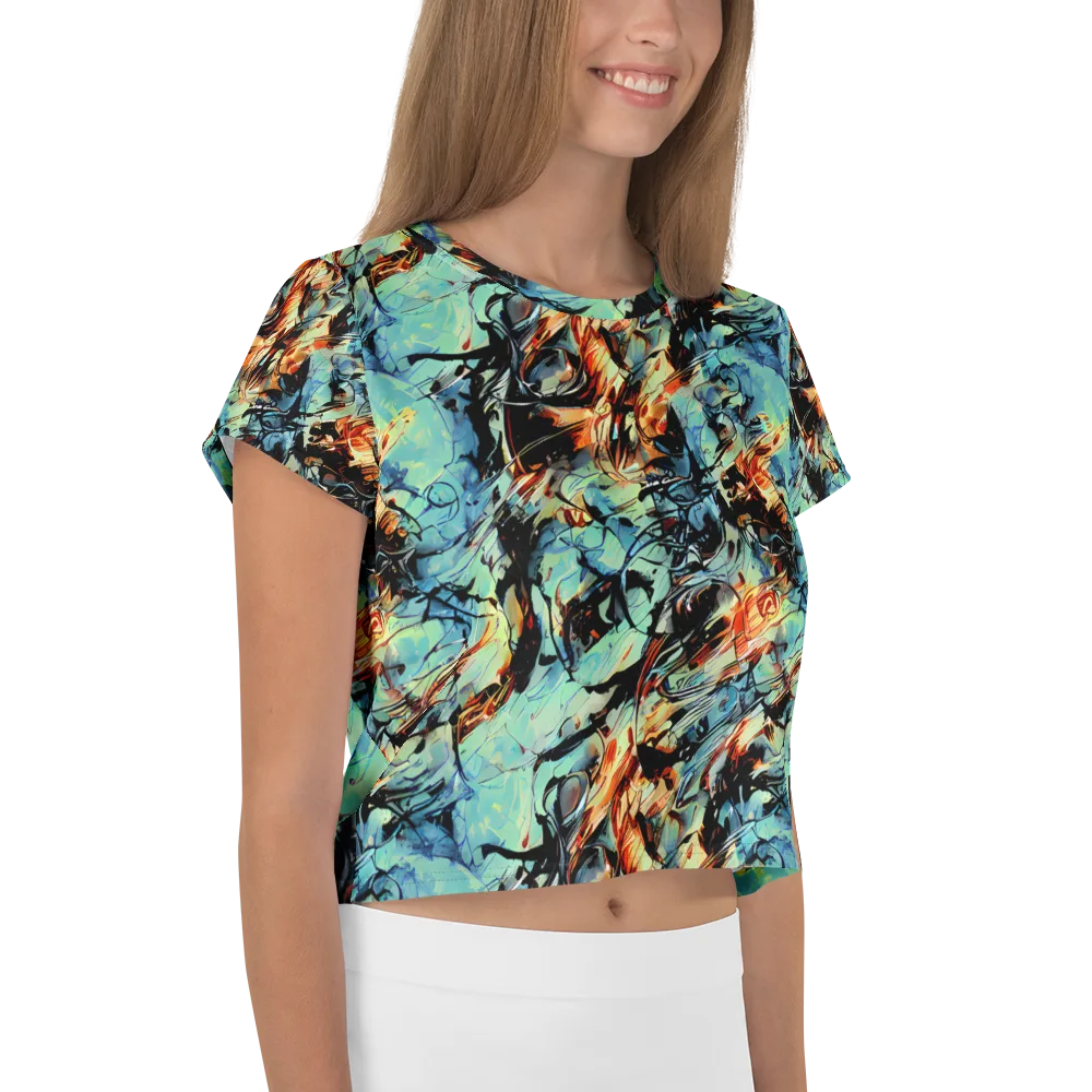 Tidal Flame on Crop Tee — Right