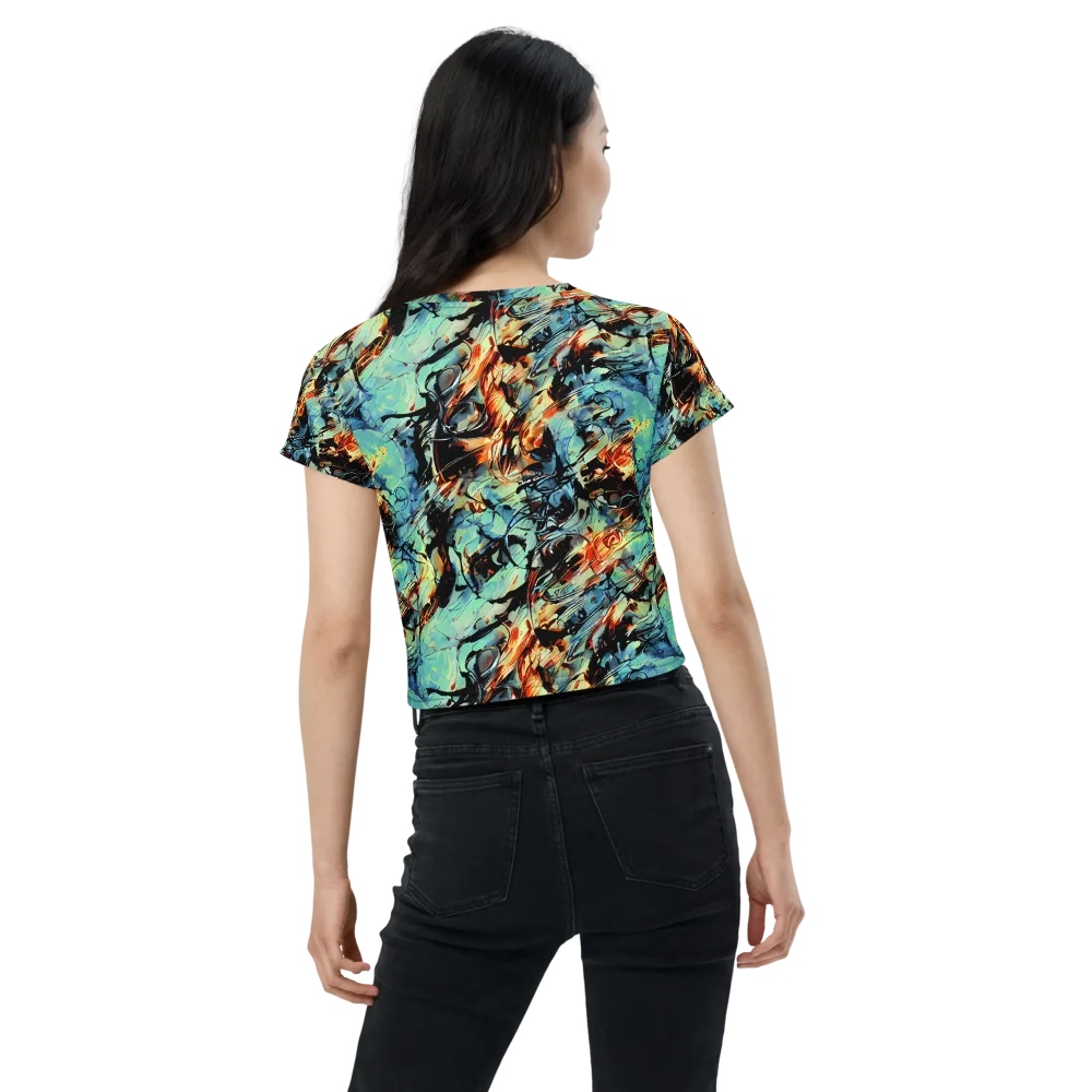 Tidal Flame on Crop Tee — Back