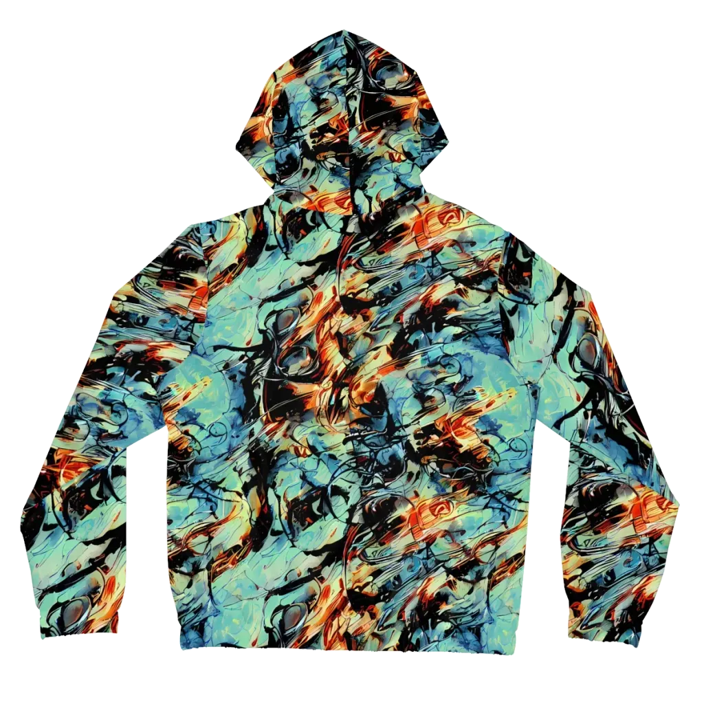Tidal Flame on Women's Full-Zip Hoodie — Back