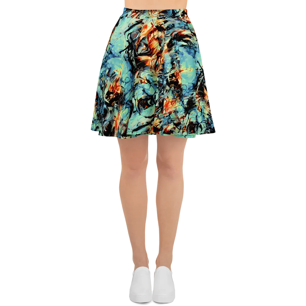 Tidal Flame on Skater Skirt — Front