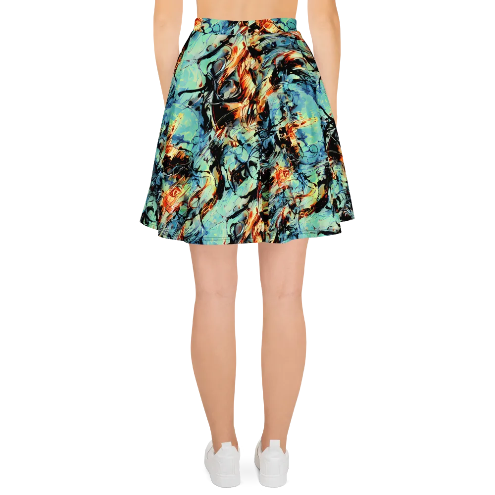 Tidal Flame on Skater Skirt — Back