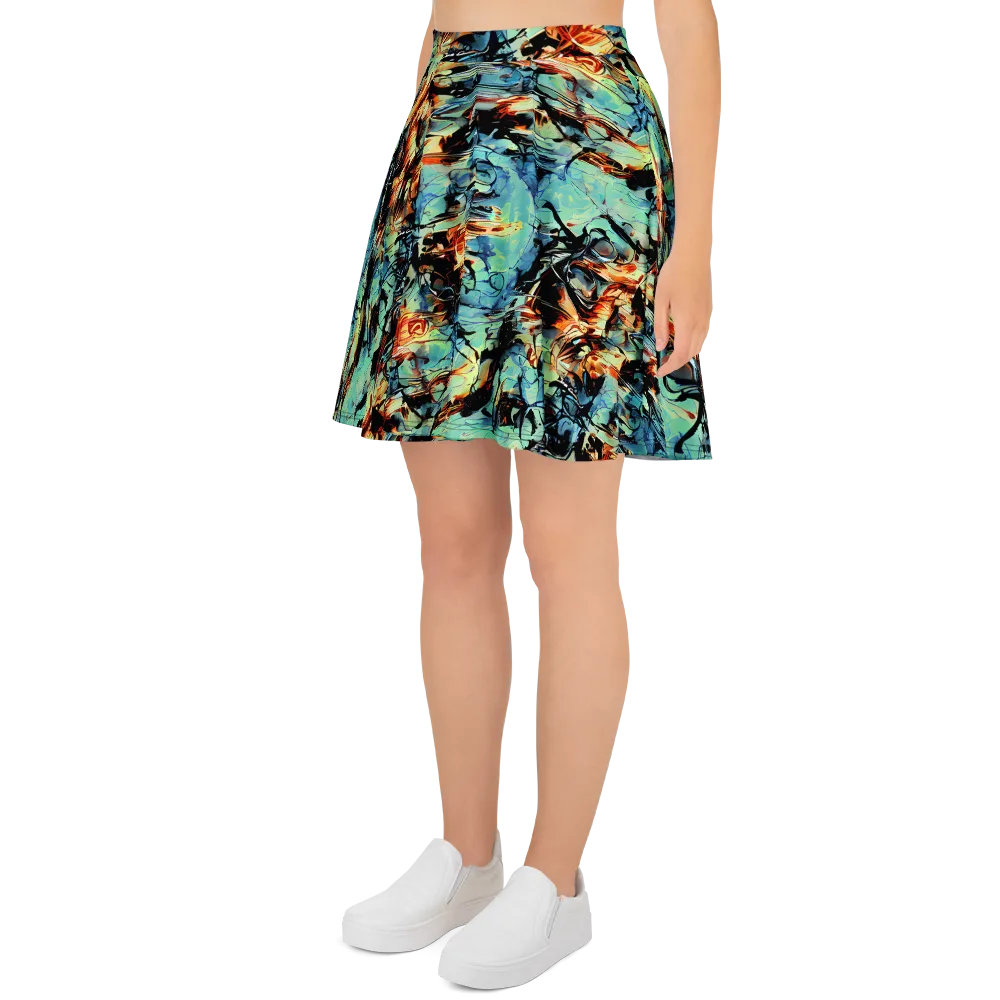 Tidal Flame on Skater Skirt — Left