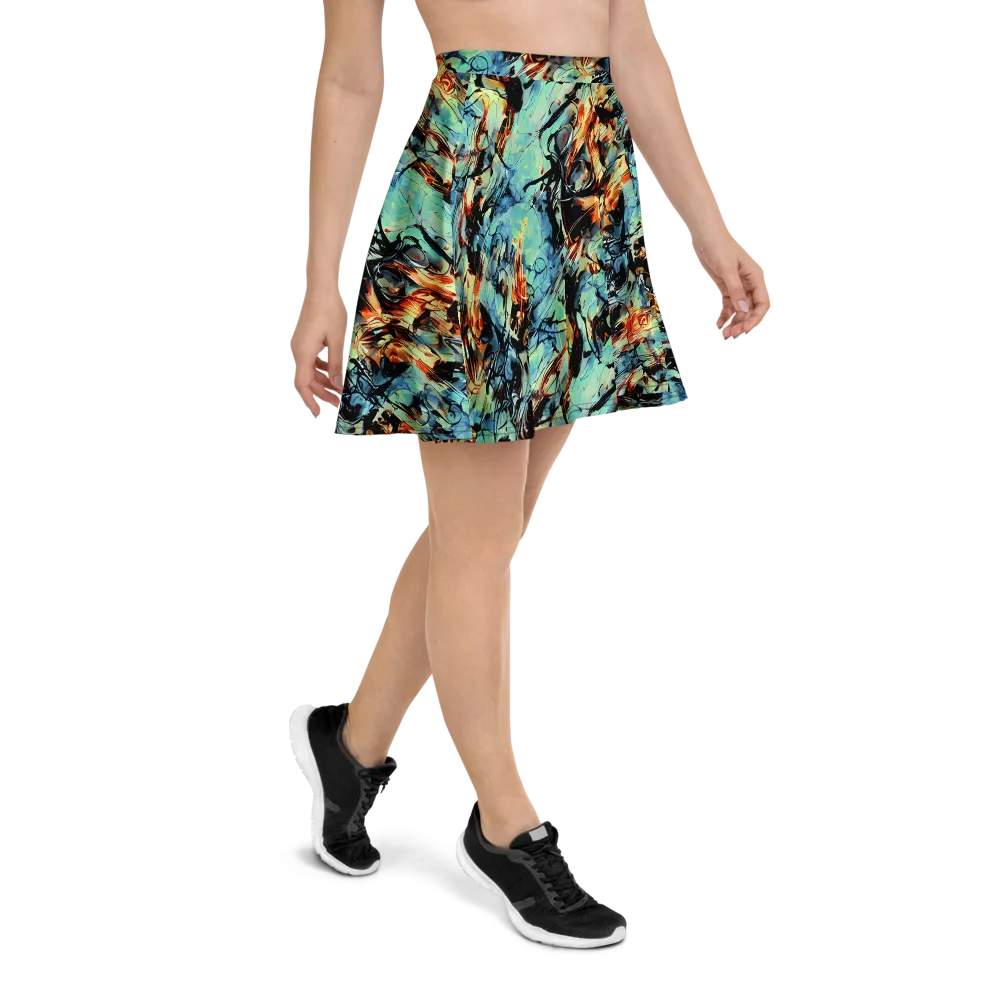 Tidal Flame on Skater Skirt — Right