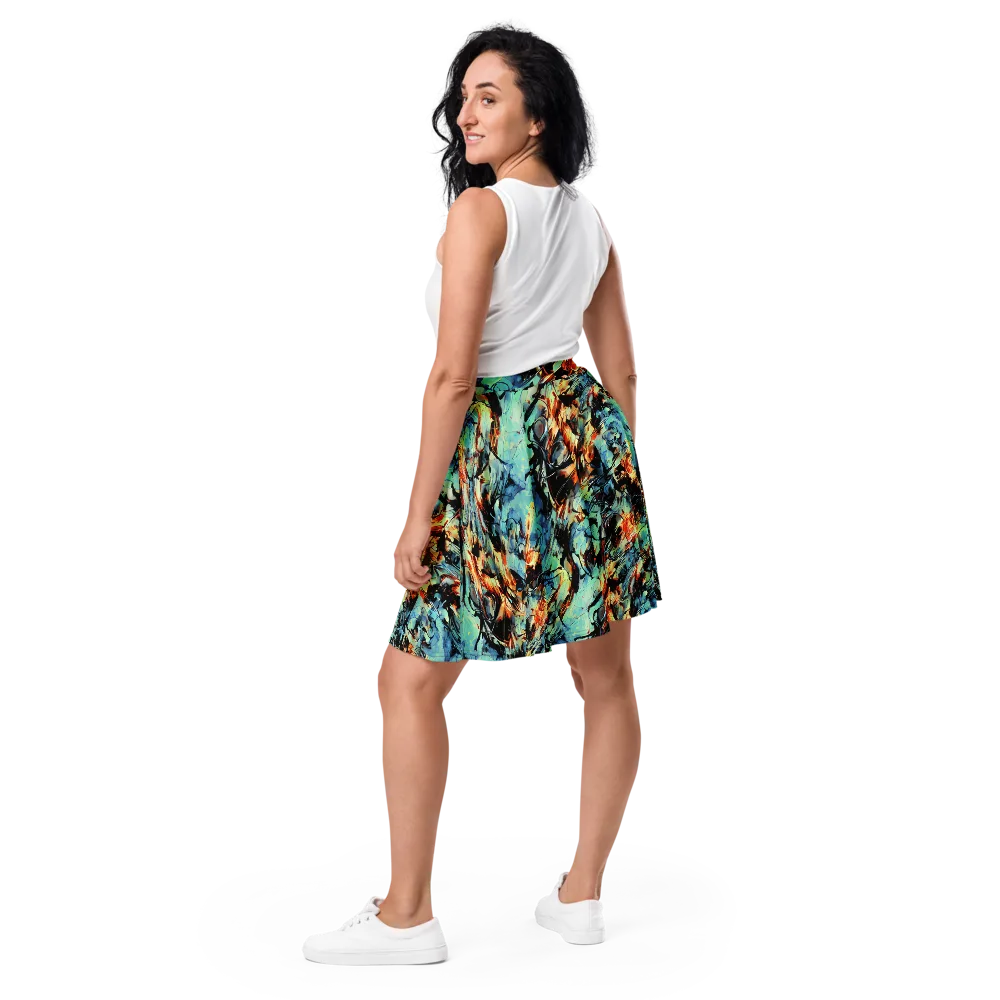 Tidal Flame on Skater Skirt — Back