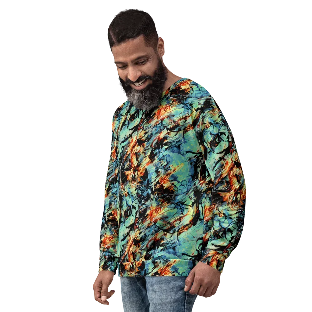 Tidal Flame on Sweatshirt — Left Front
