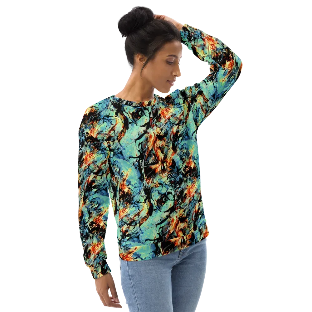 Tidal Flame on Sweatshirt — Right Front