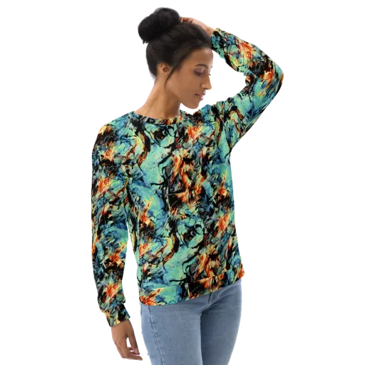 Tidal Flame on a Sweatshirt