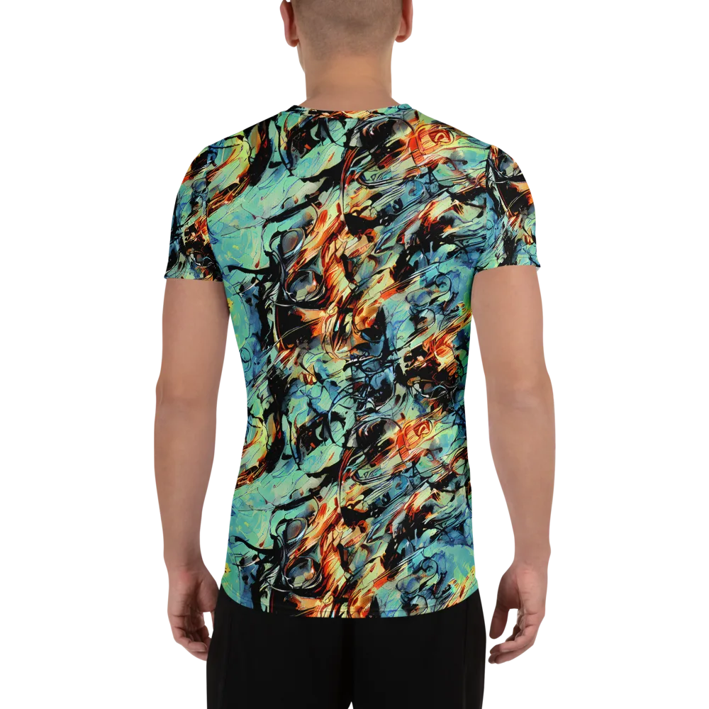 Tidal Flame on Men's Athletic T-Shirt — Back