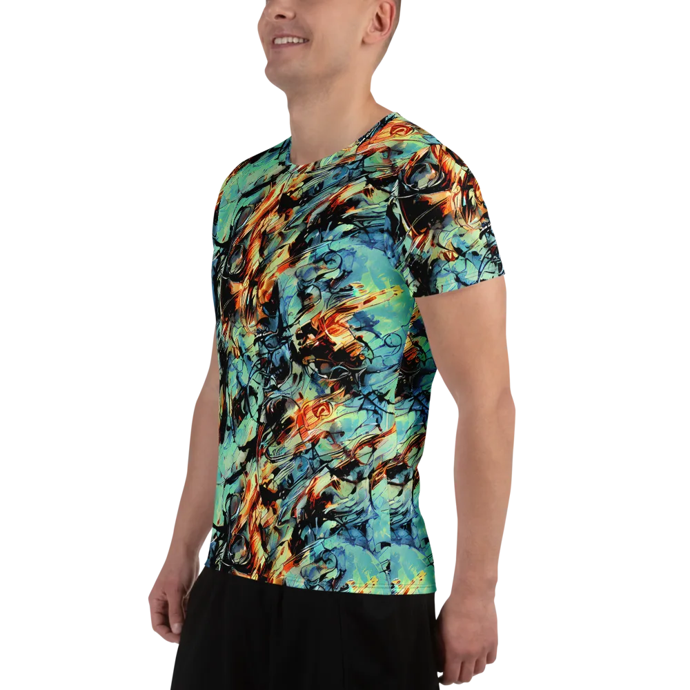 Tidal Flame on Men's Athletic T-Shirt — Left