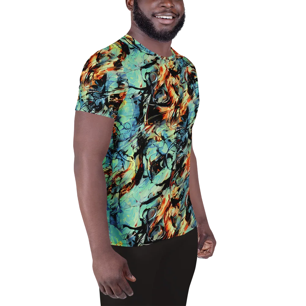 Tidal Flame on Men's Athletic T-Shirt — Right