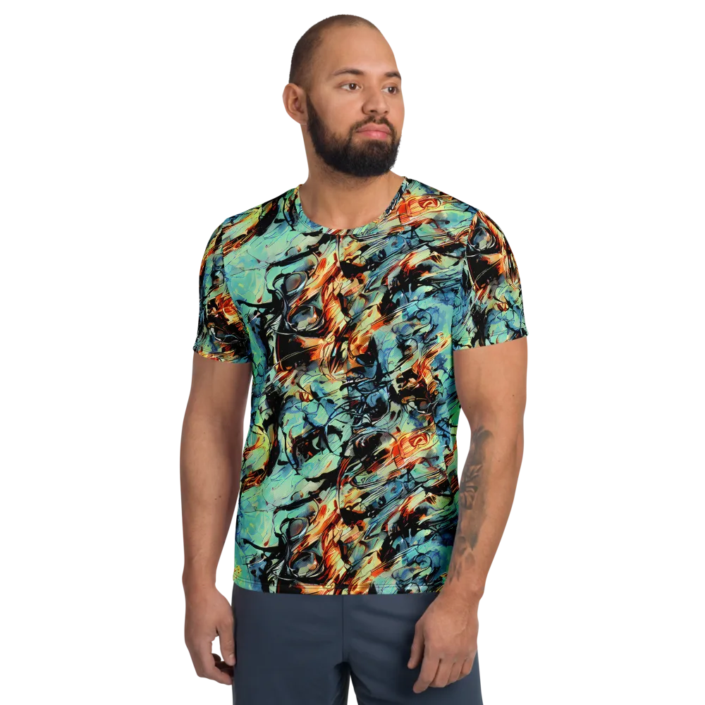 Tidal Flame on Men's Athletic T-Shirt — Front