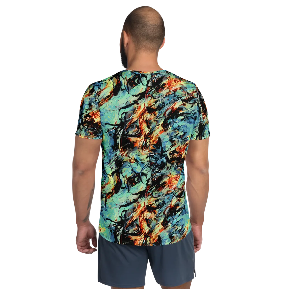 Tidal Flame on Men's Athletic T-Shirt — Back