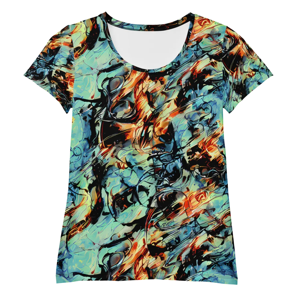 Tidal Flame on Women's Athletic T-Shirt — Front