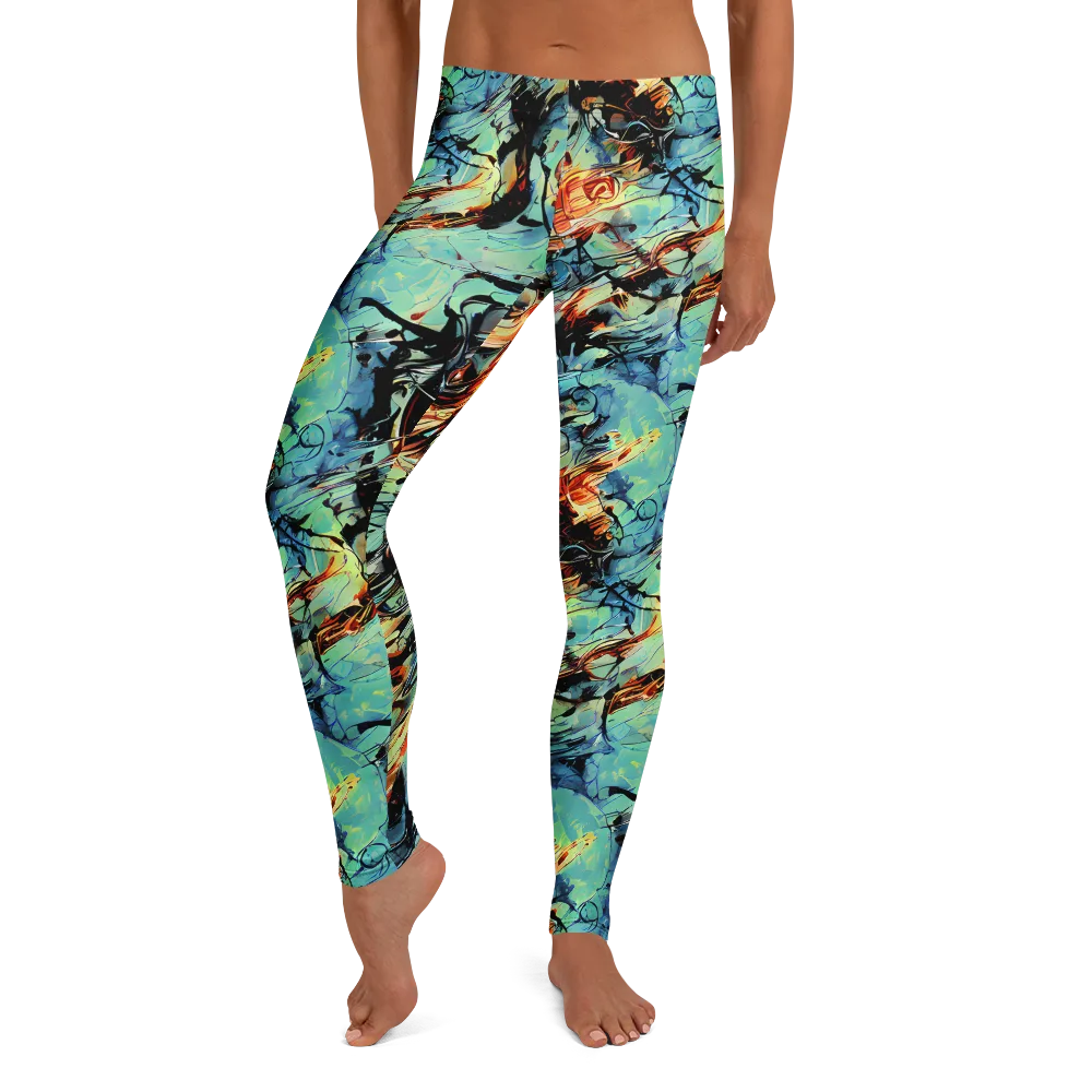 Tidal Flame on Leggings — Front