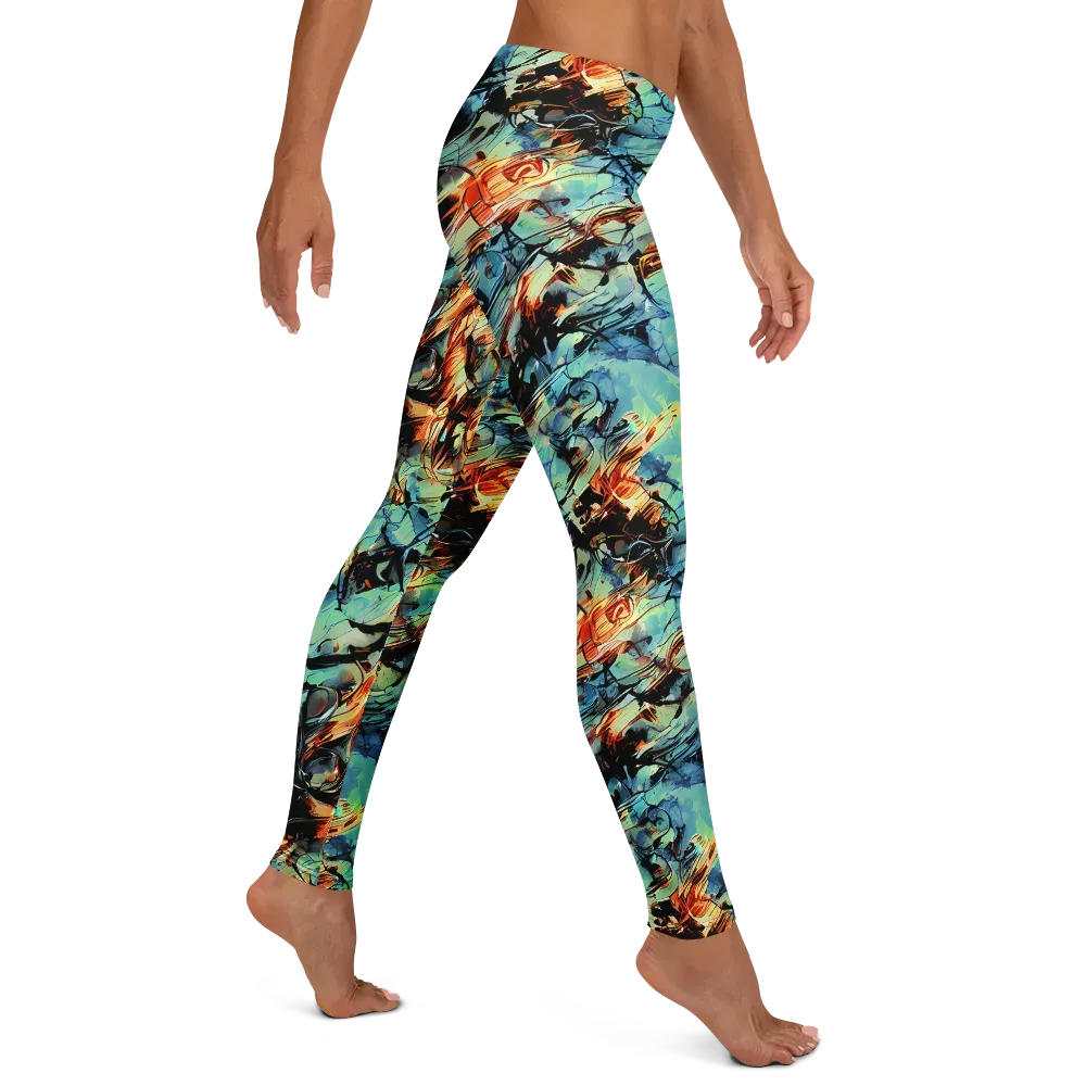 Tidal Flame on Leggings — Right