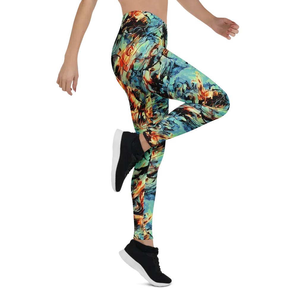 Tidal Flame on Leggings — Right