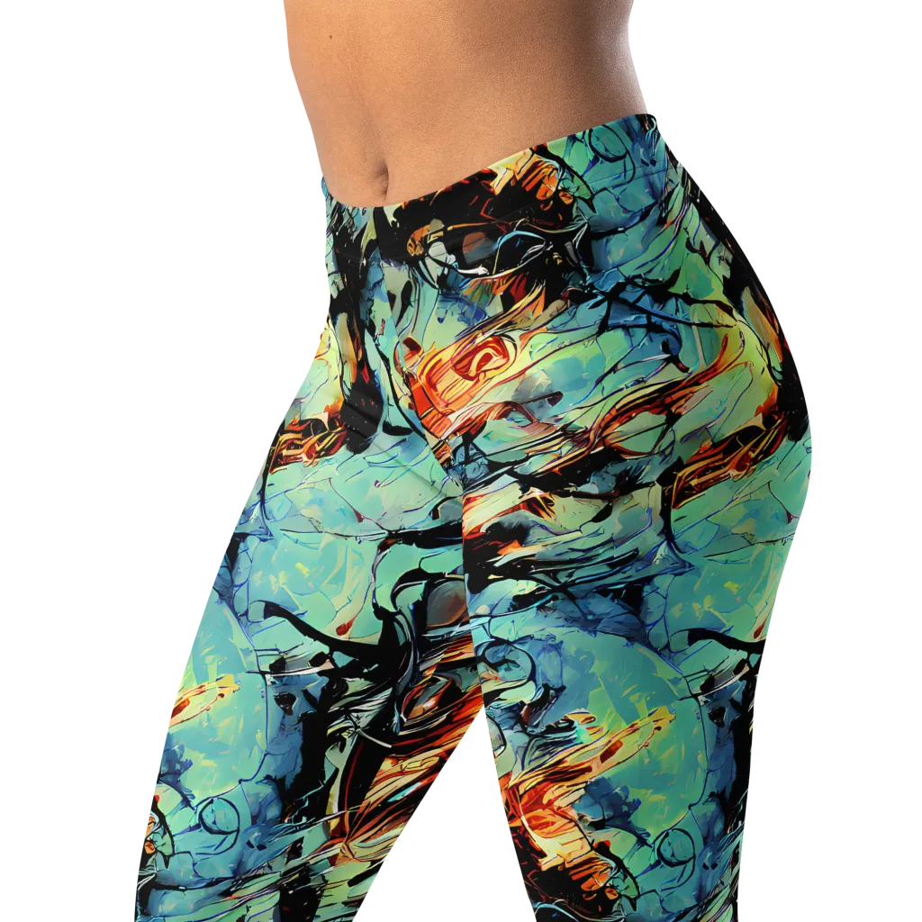 Tidal Flame on Leggings — Left Front
