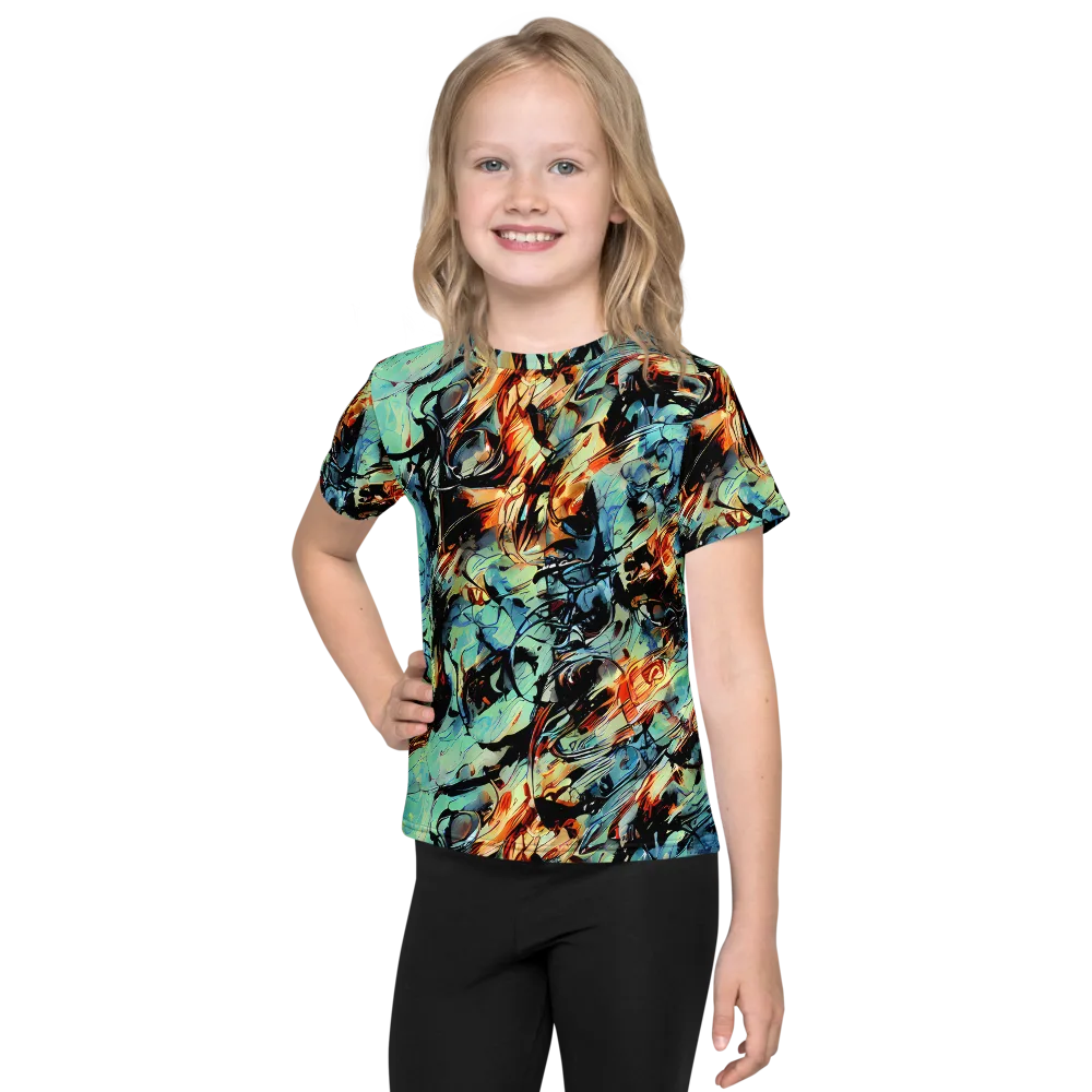Tidal Flame on Kids Crew Neck T-Shirt — Front