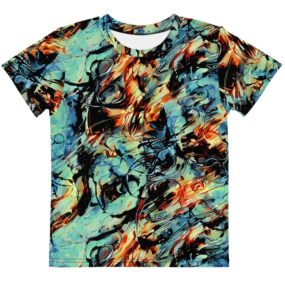 Tidal Flame on Kids Crew Neck T-Shirt — Front