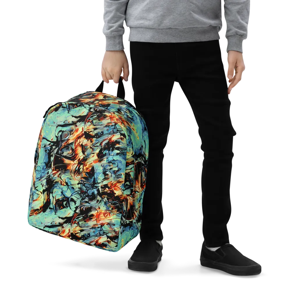 Tidal Flame on Minimalist Backpack — Zoomed-in