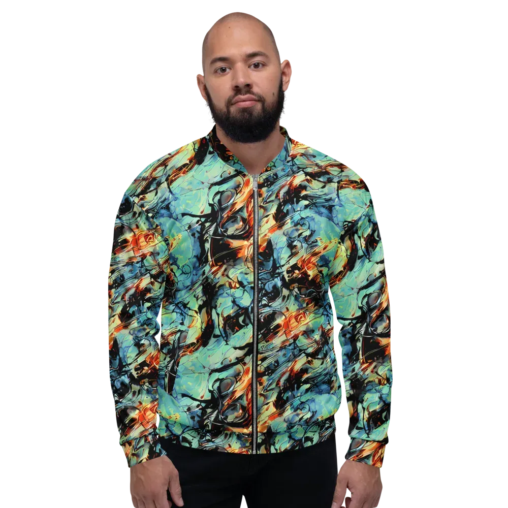 Tidal Flame on Bomber Jacket — Front