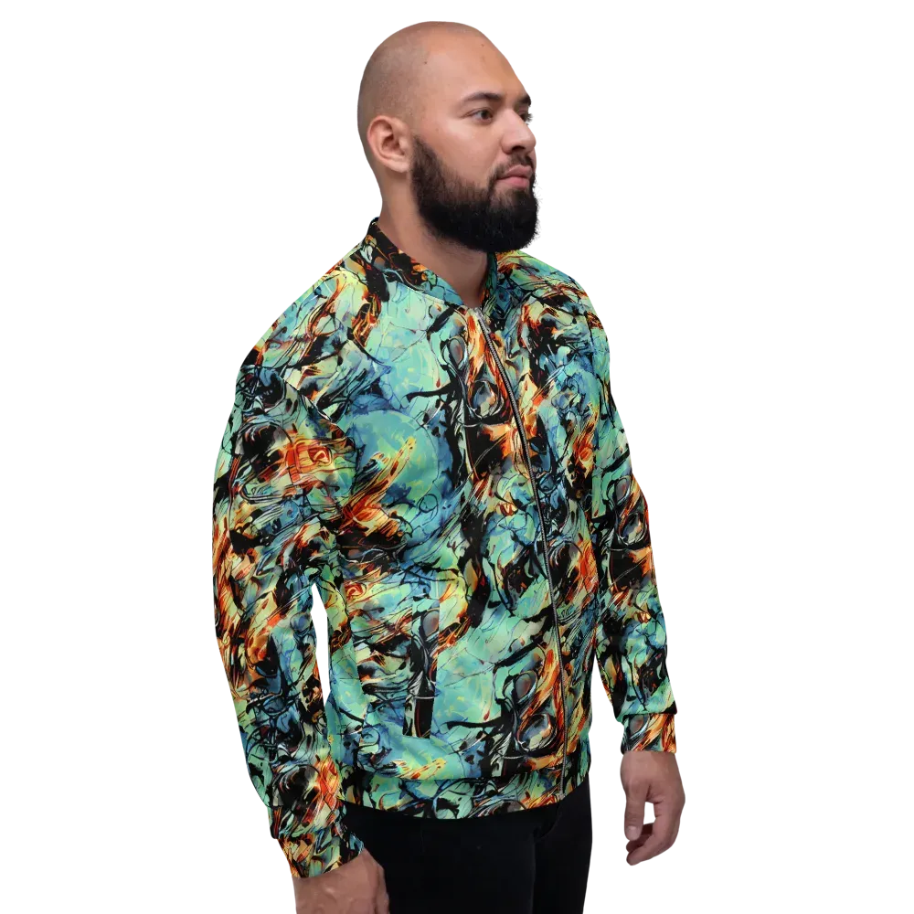 Tidal Flame on Bomber Jacket — Right
