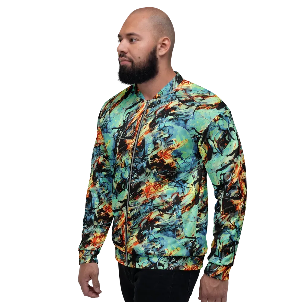 Tidal Flame on Bomber Jacket — Left