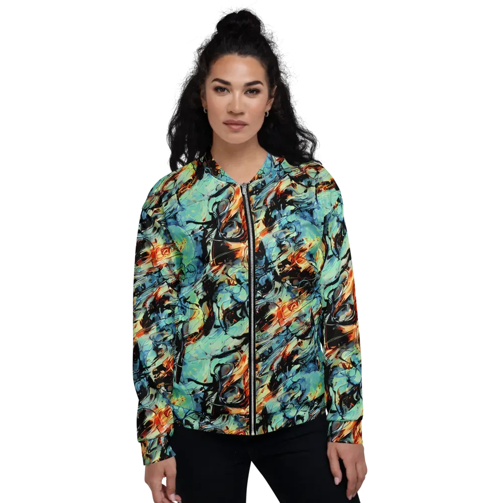 Tidal Flame on Bomber Jacket — Front