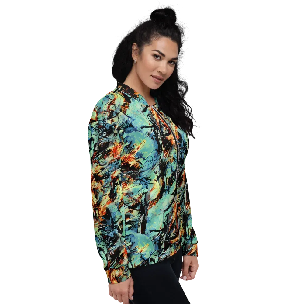Tidal Flame on Bomber Jacket — Right