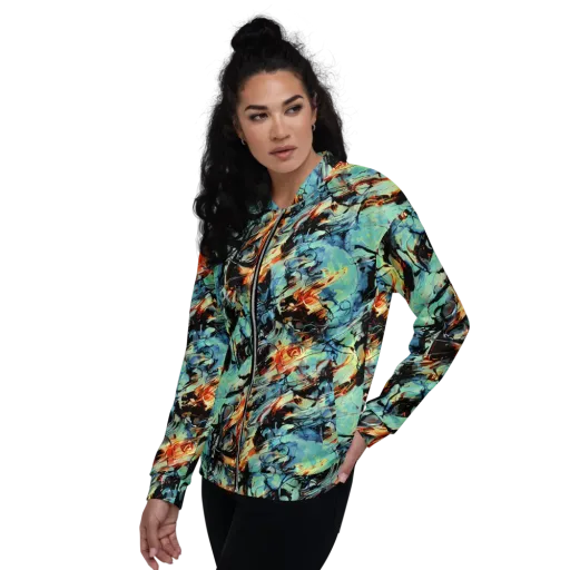 Tidal Flame on a Bomber Jacket