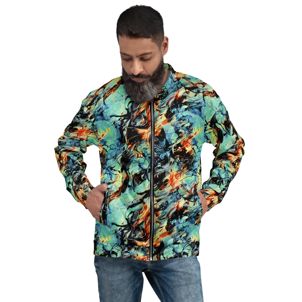 Tidal Flame on Bomber Jacket — Front