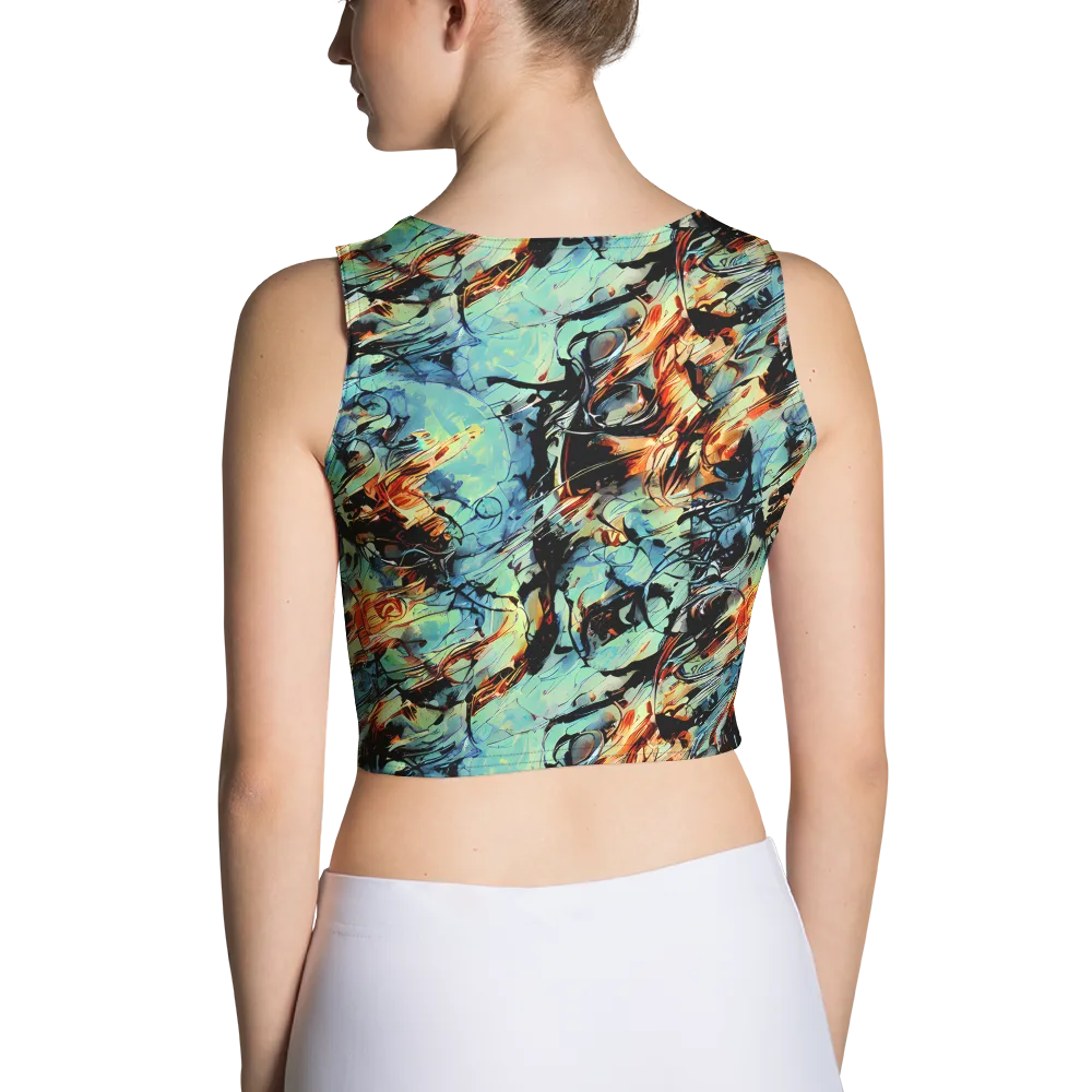 Tidal Flame on Crop Top — Back