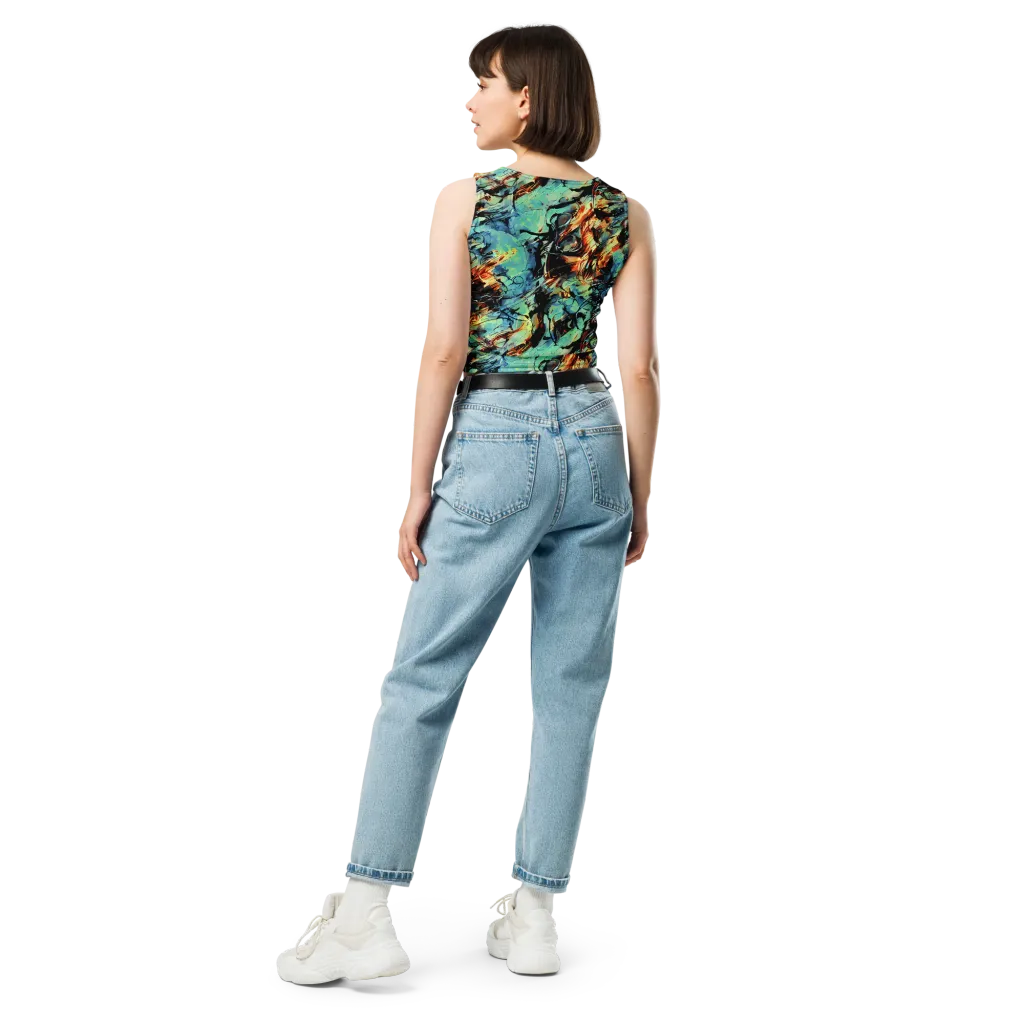 Tidal Flame on Crop Top — Back