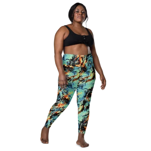 Tidal Flame on a Leggings with Pockets