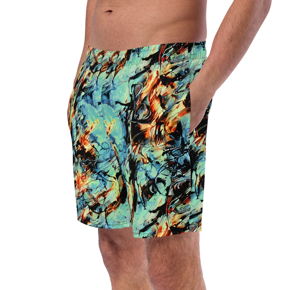 Tidal Flame on Swim Trunks — Left Front