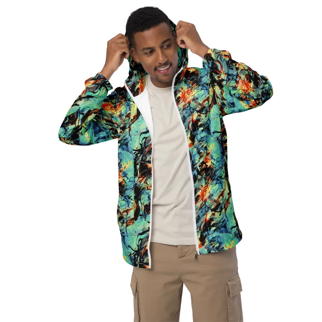 Tidal Flame on Men's Windbreaker — Front