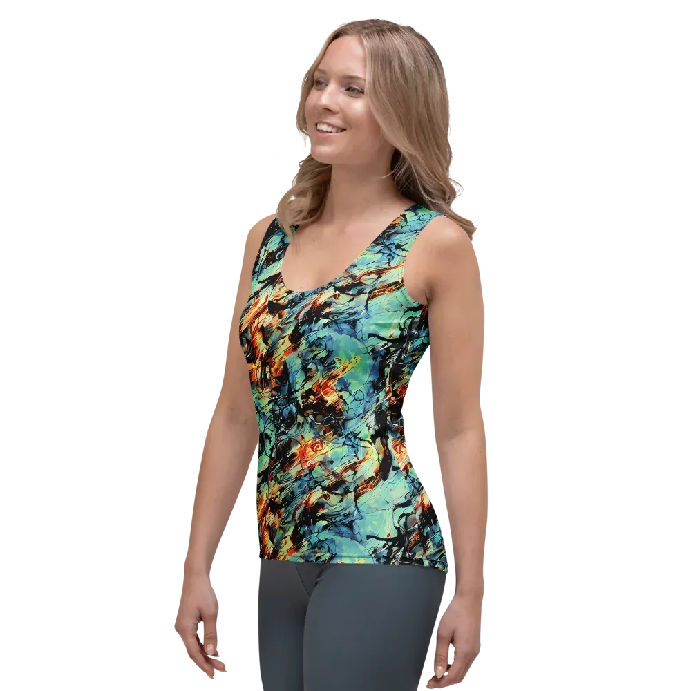 Tidal Flame on Women's Tank Top — Left Front