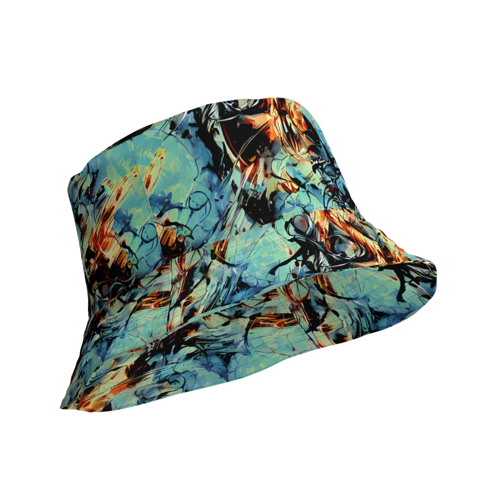 Tidal Flame on Reversible Bucket Hat — Product details Outside