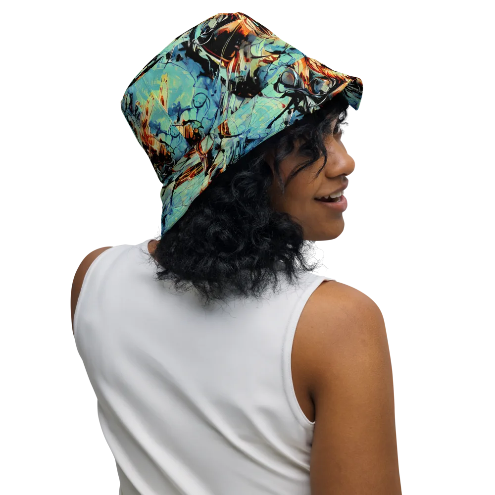 Tidal Flame on Reversible Bucket Hat — Right Outside