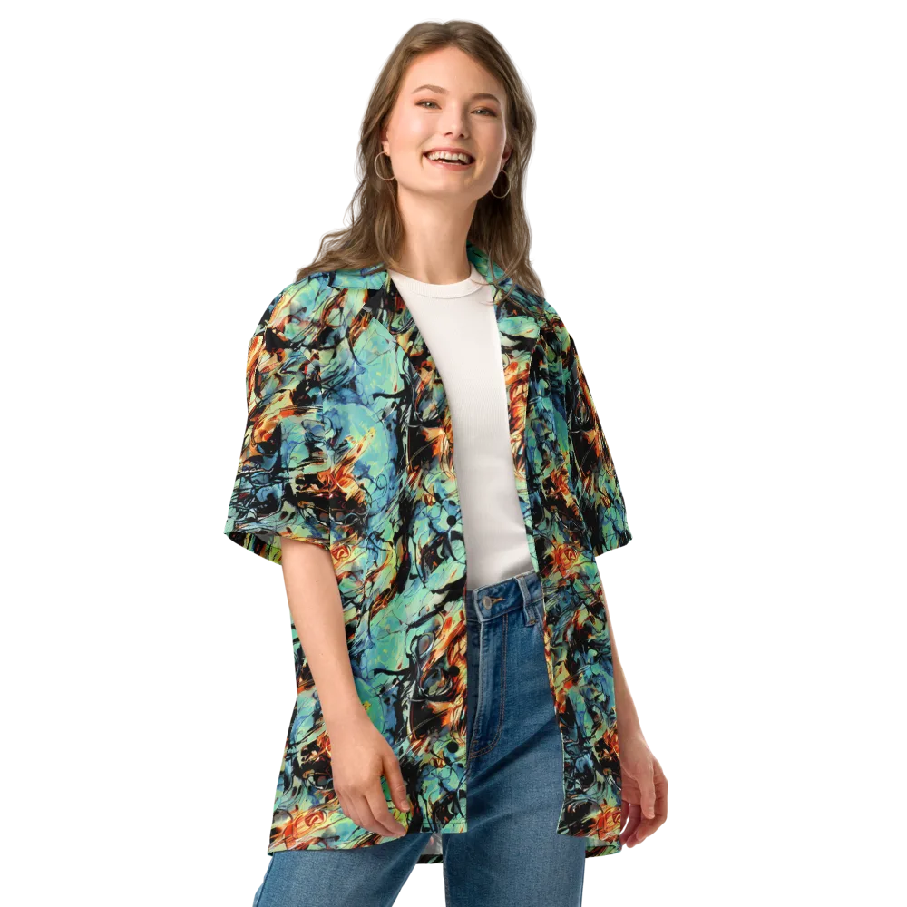 Tidal Flame on Button Shirt — Front